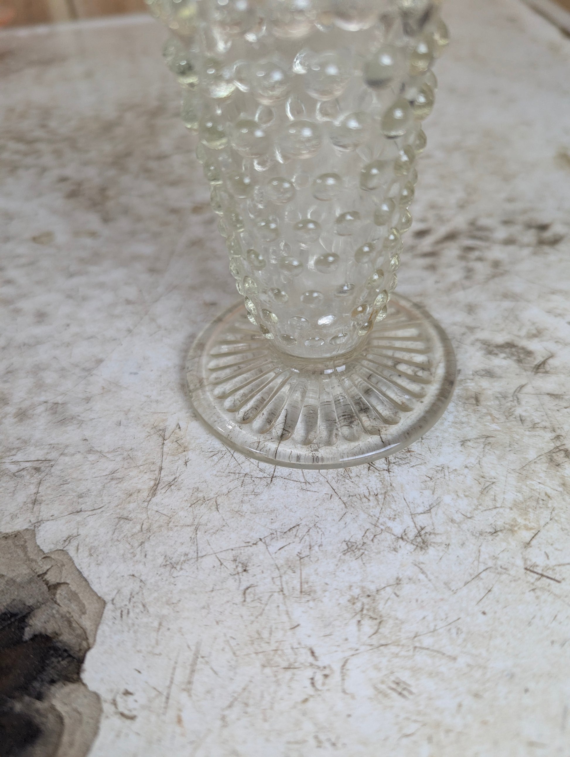 Vintage Anchor Hocking  Moonstone Opalescent Hobnail Vase - view 3