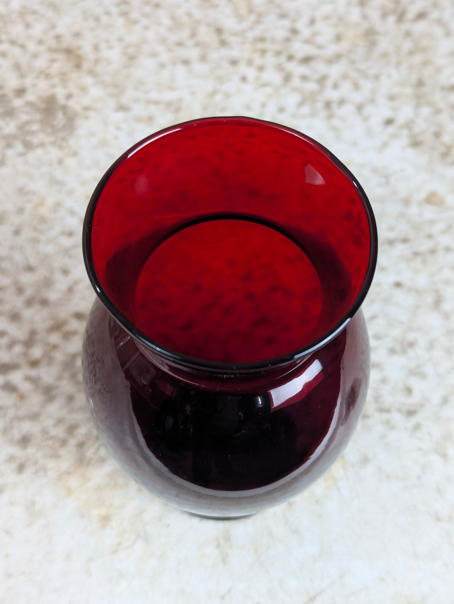 Vintage Anchor Hocking Royal Ruby Red Glass Vase - view 2