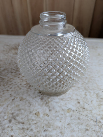 Vintage Anchor Round Diamond Pattern Glass Perfume Bottle Base