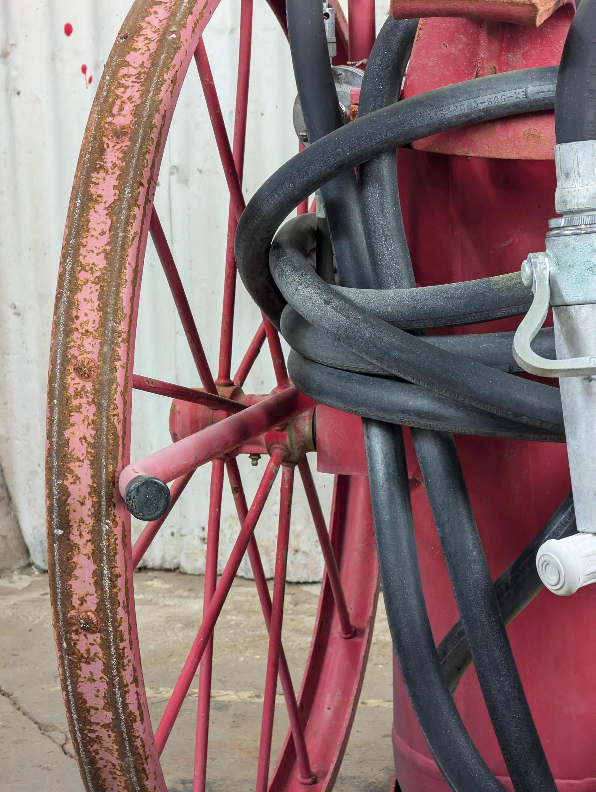 Vintage Ansul Wheel Fire Extinguisher - view 4