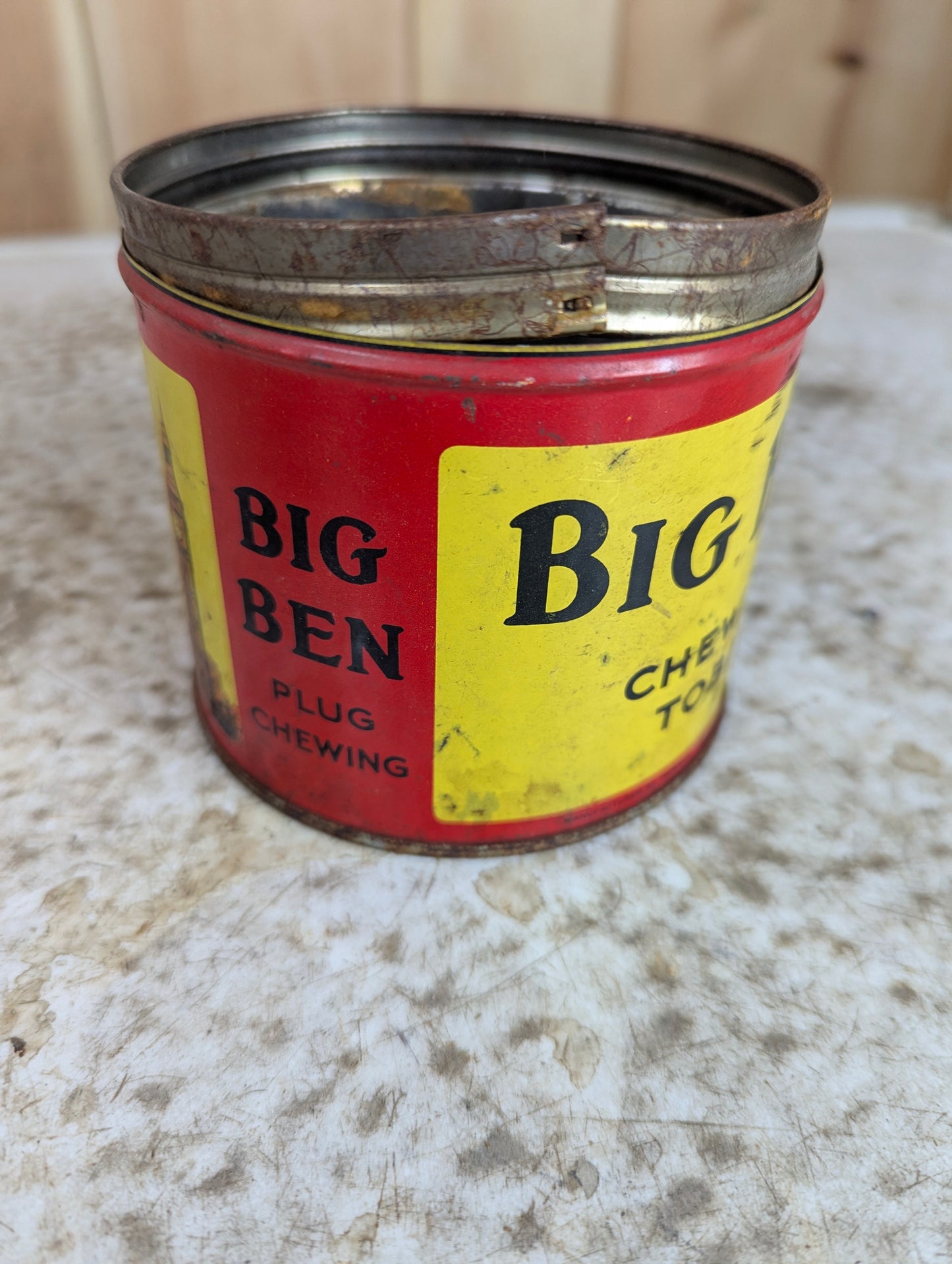 Vintage Big Ben Chewing Tobacco Tin Can (no lid) - view 2