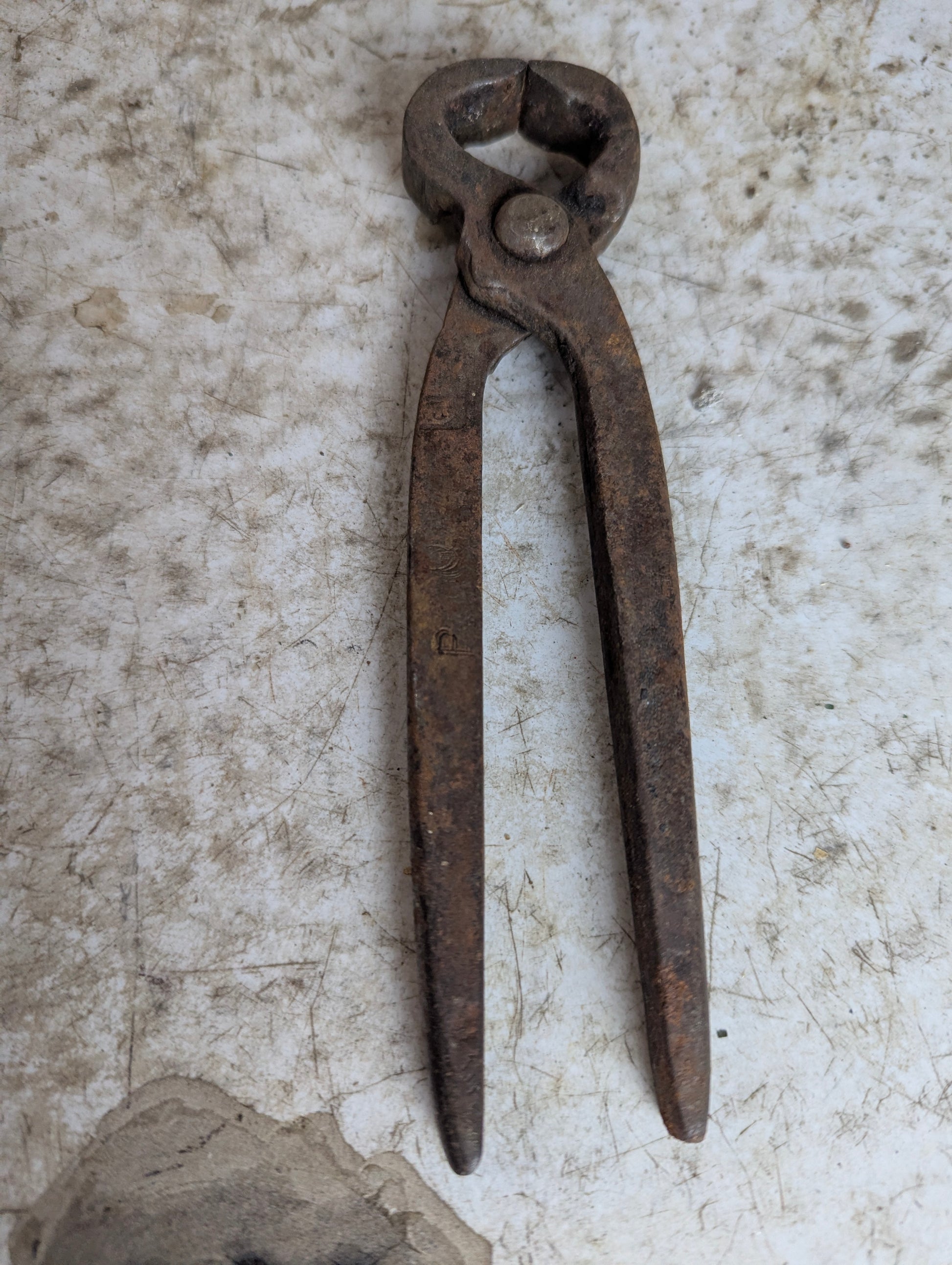 Vintage Blacksmith Metal Nipper Pliers - view 2