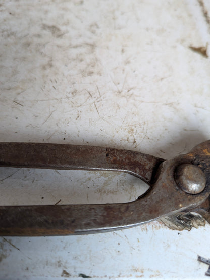 Vintage Blacksmith Metal Nipper Pliers - view 5