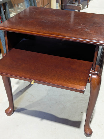 Vintage Bombay Mahogany Side Table with Pull-out Tray - view 4