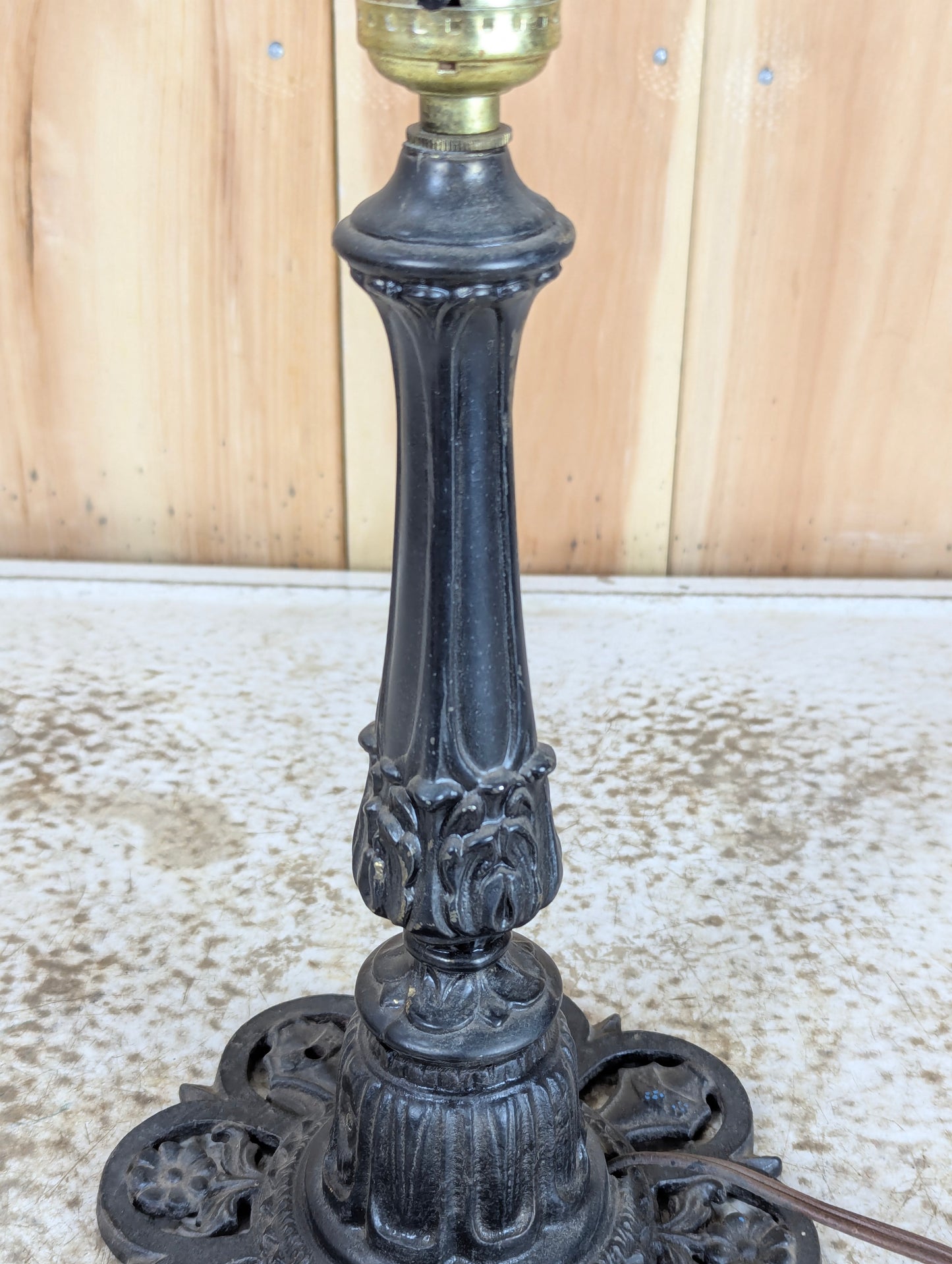 Vintage Brass Table Lamp - No Shade - view 3