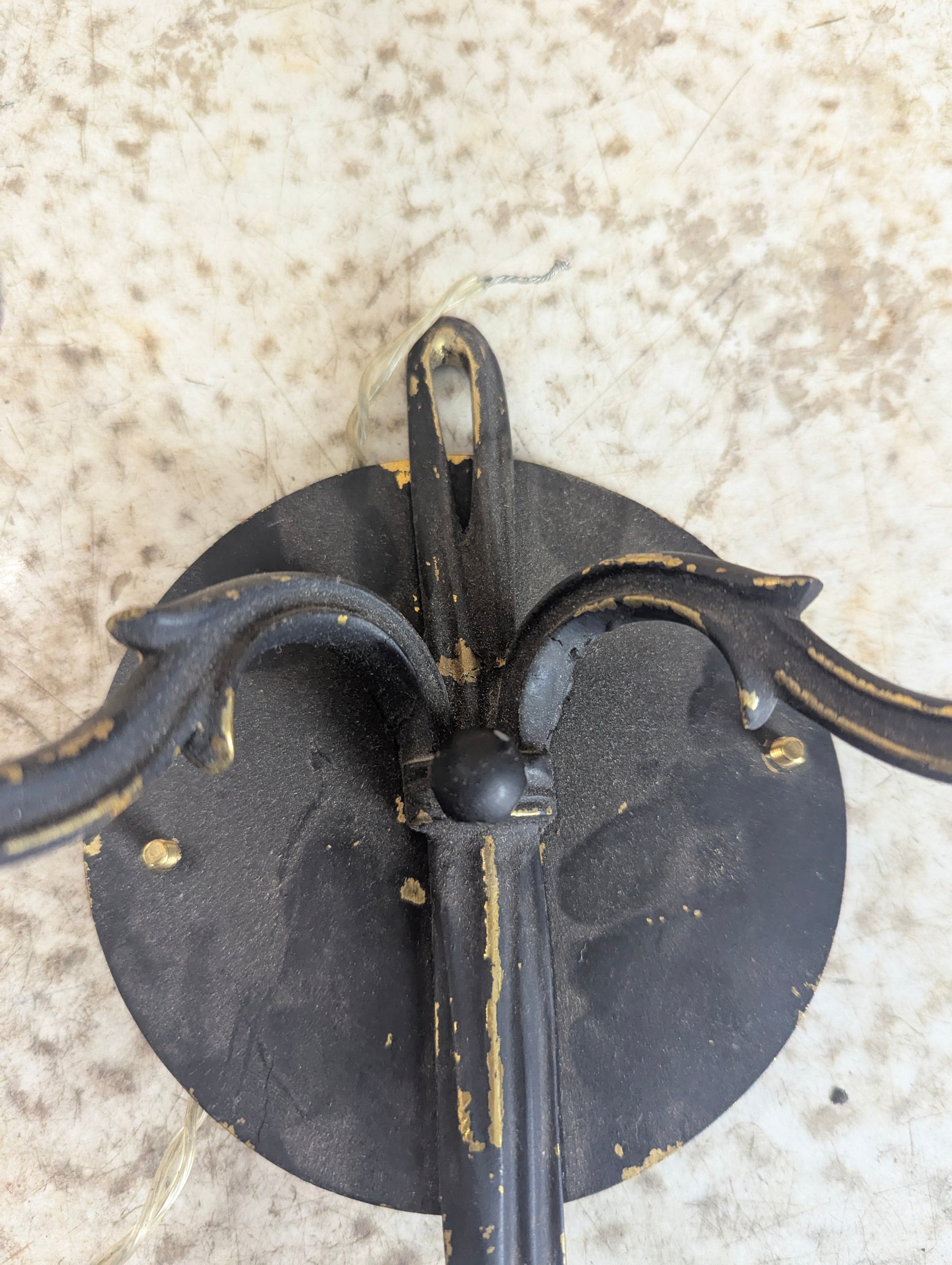 Vintage Brass Two-Arm Wall Sconce - view 3