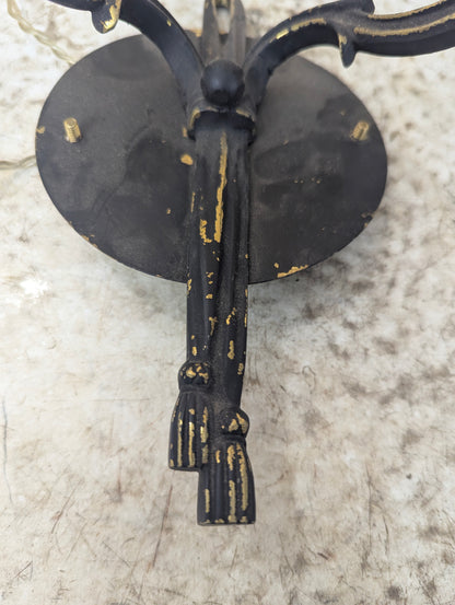 Vintage Brass Two-Arm Wall Sconce - view 4