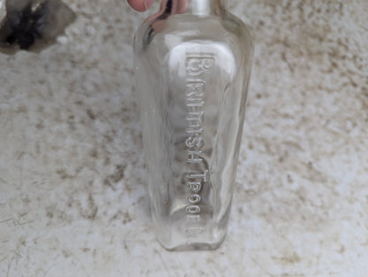 Vintage British Troop Oil Clear Glass Patent Medicine Bottle - view 2