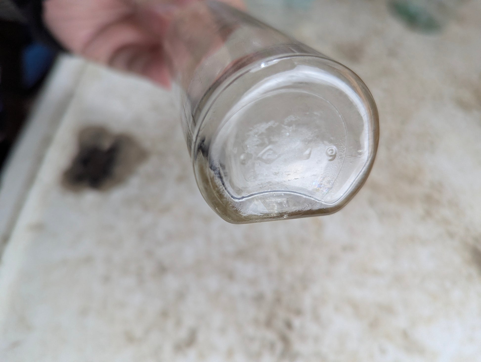Vintage British Troop Oil Clear Glass Patent Medicine Bottle - view 3