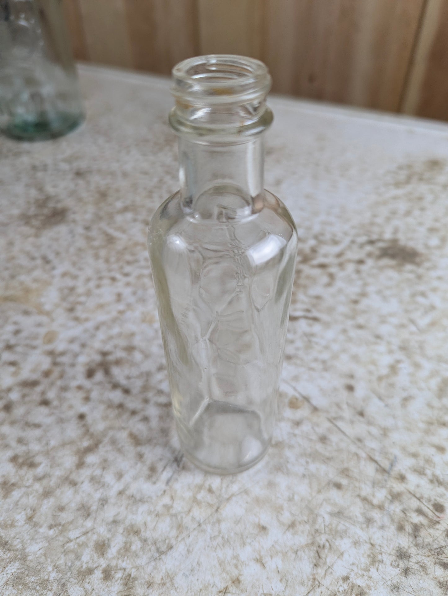Vintage British Troop Oil Clear Glass Patent Medicine Bottle - view 4