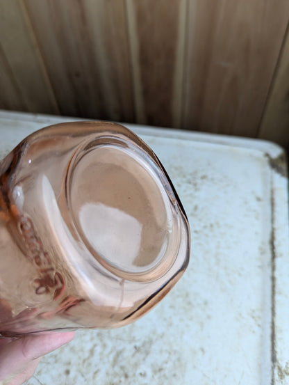 Vintage Brookfield Pink Depression Glass Baby Top Ceam Top Quart Milk Bottle - view 6