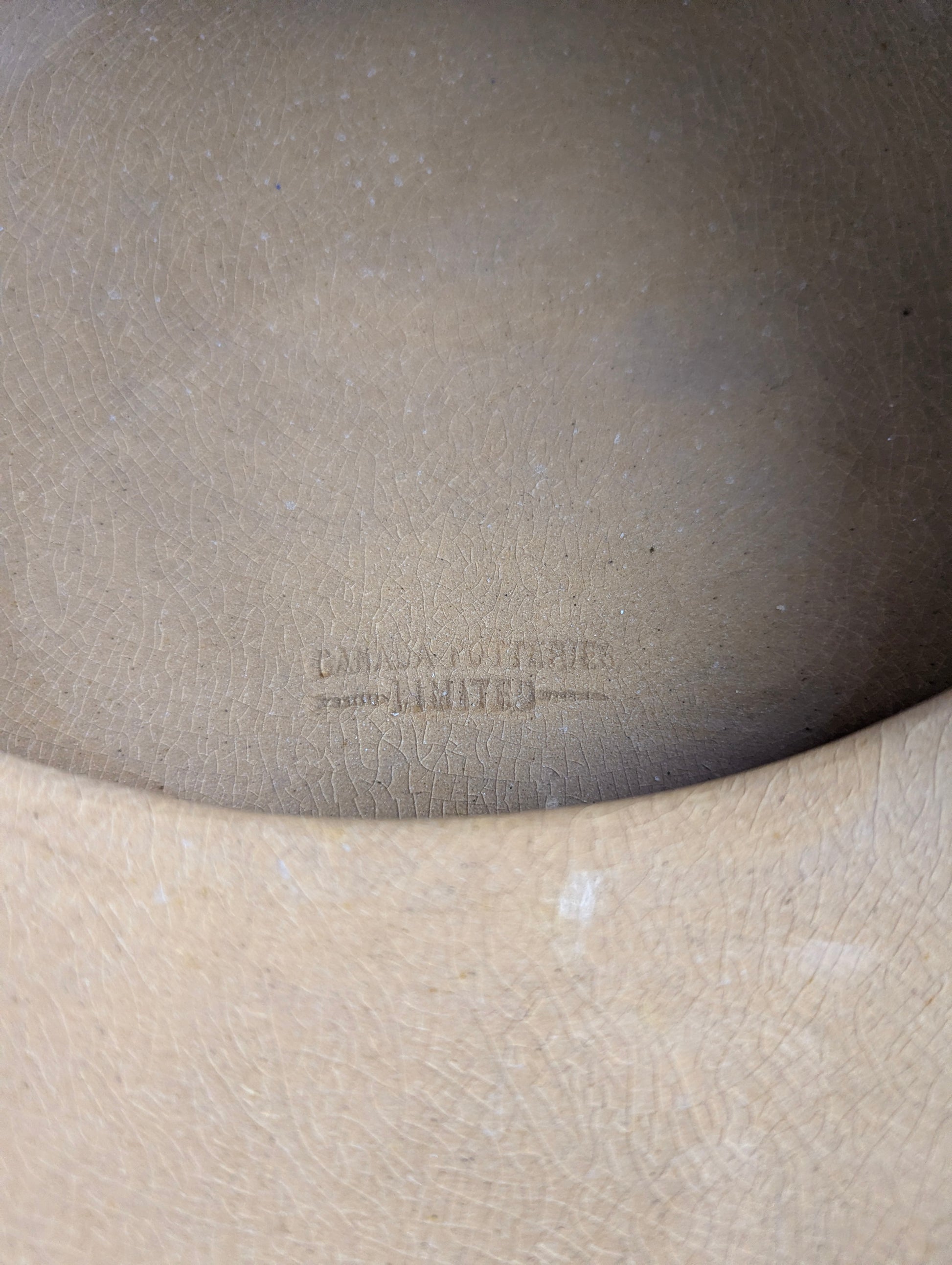 Vintage Brown Ceramic Canadian Potteries Limited Bedpan - view 2