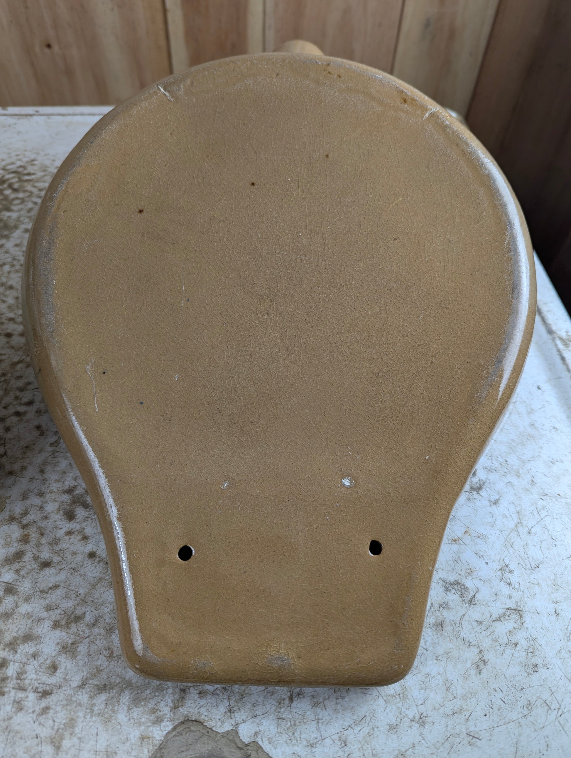 Vintage Brown Ceramic Canadian Potteries Limited Bedpan - view 4