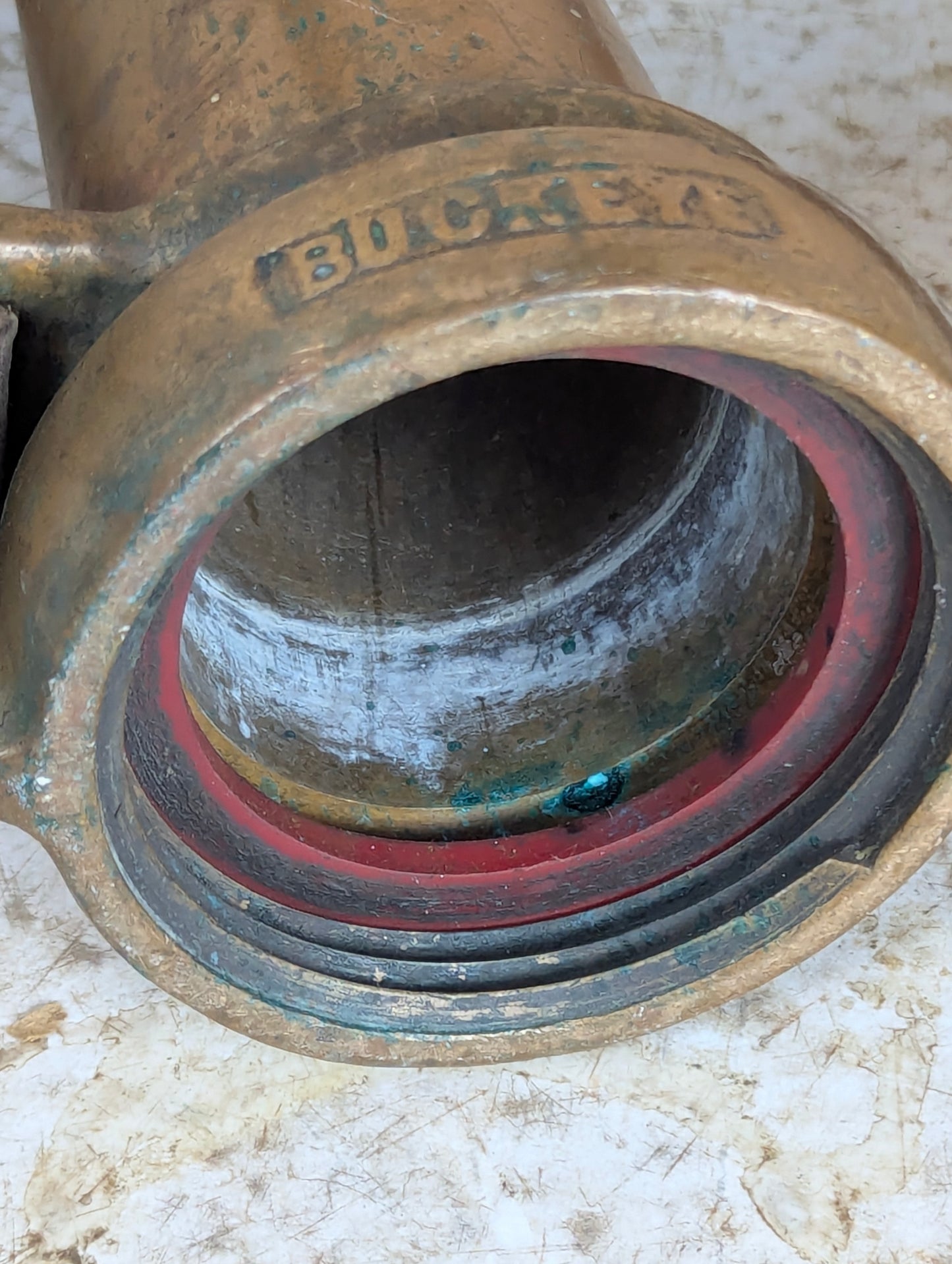 Vintage Buckeye Brass Fire Nozzle - view 3