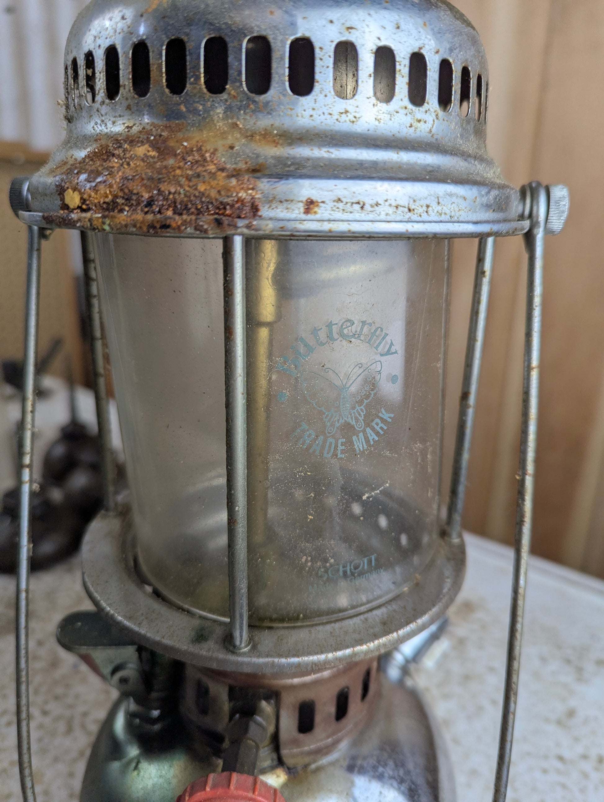 Vintage Butterfly Kerosene Pressure Lantern - Untested - view 6