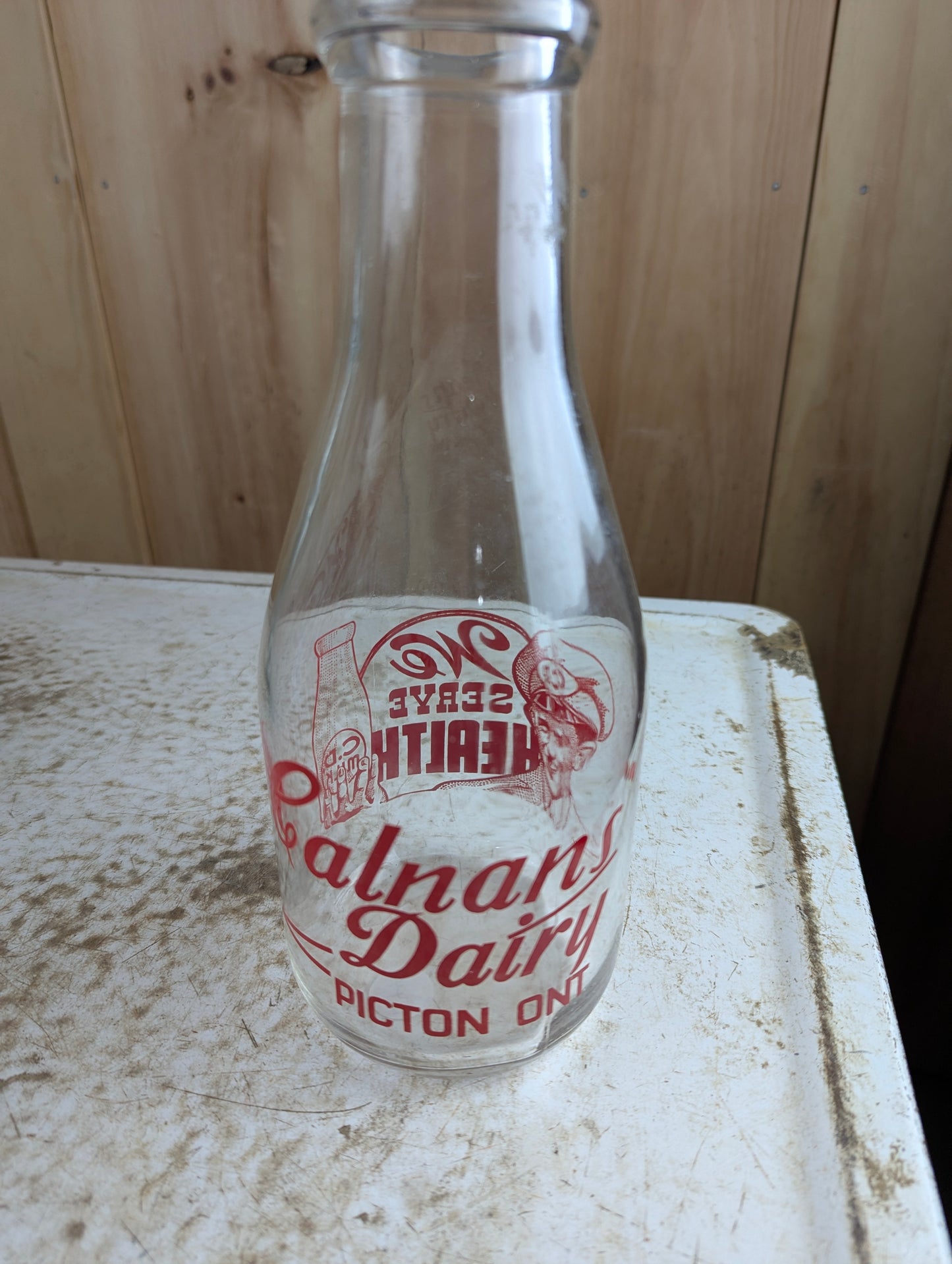 Vintage Calan's Dairy Picton Quart Milk Bottle