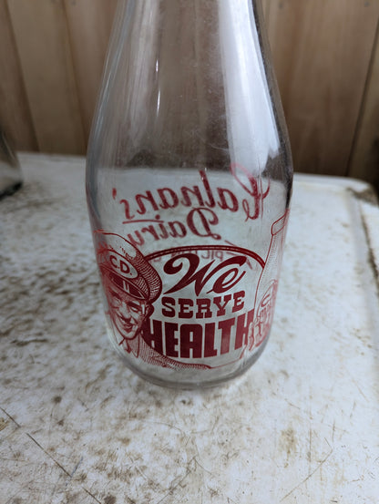 Vintage Calan's Dairy Picton Quart Milk Bottle - view 3