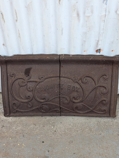 Vintage Cast Iron “Favorite Box 28” Stove Part