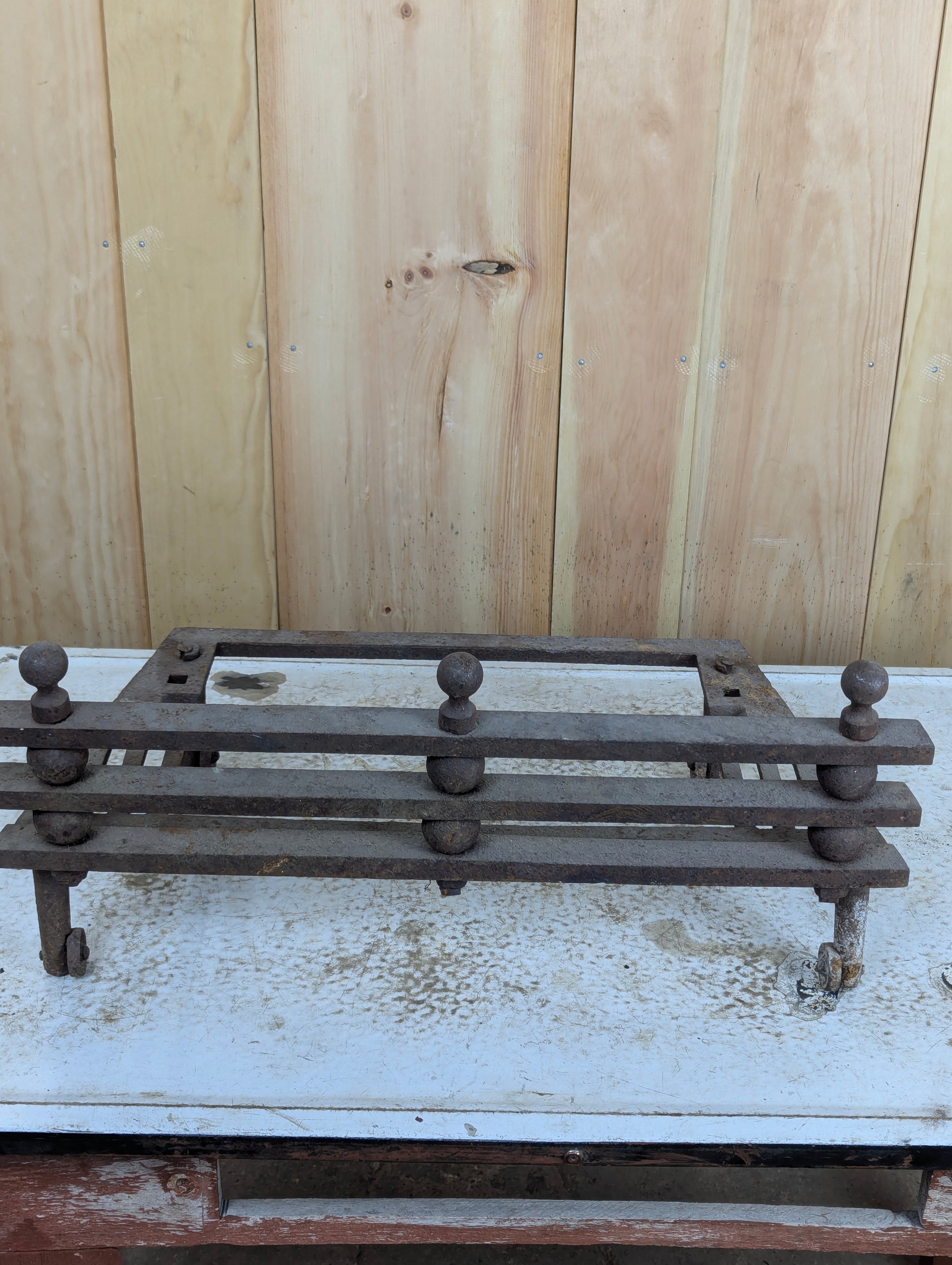 Vintage Cast Iron Fireplace Grate Box
