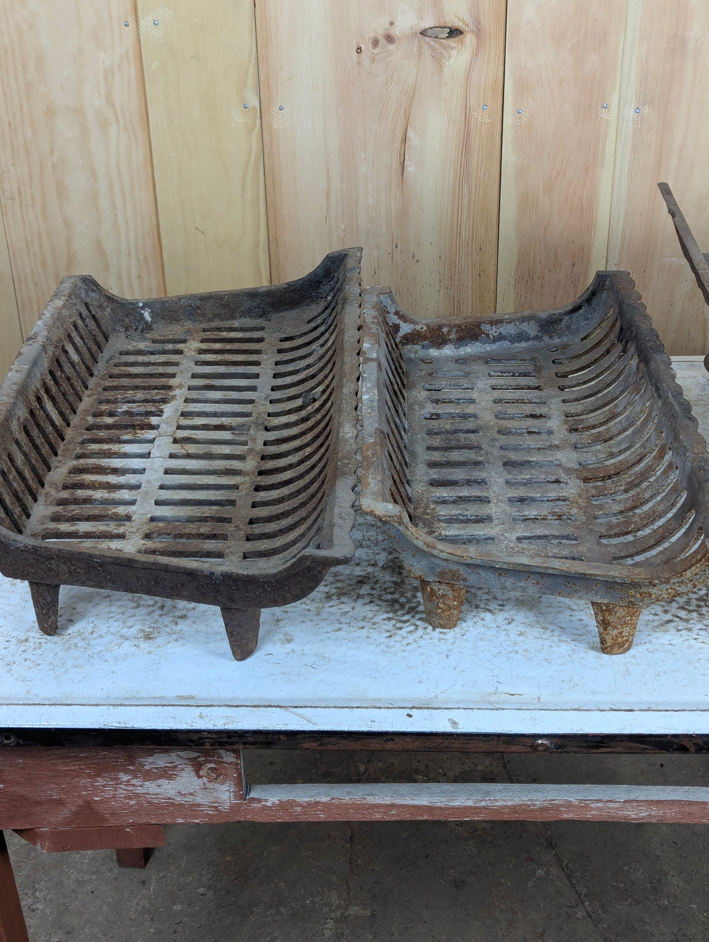 Vintage Cast Iron Fireplace Grates - view 2