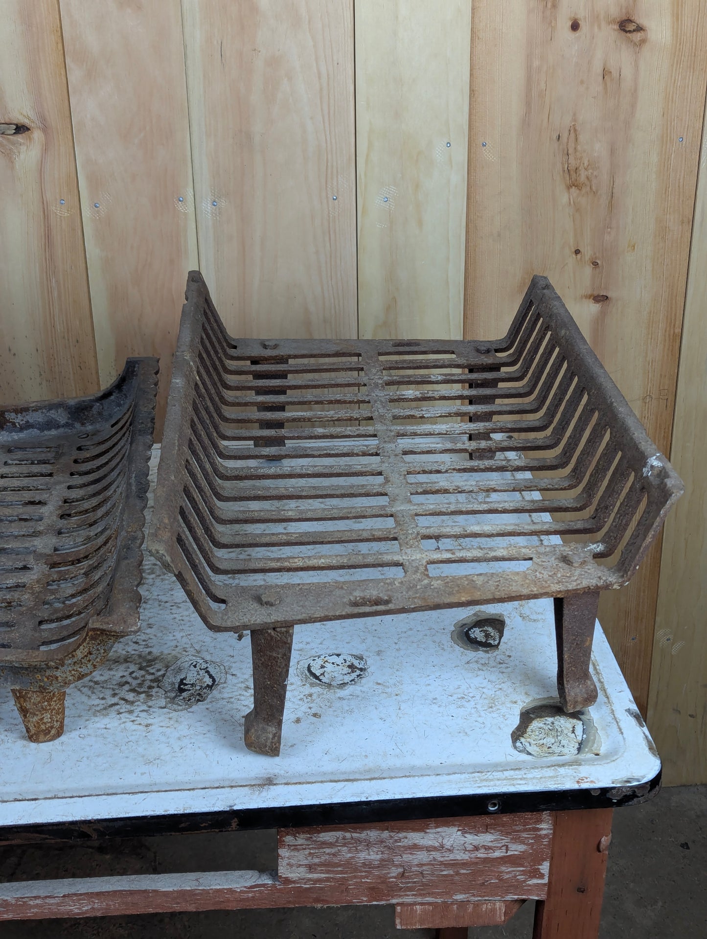 Vintage Cast Iron Fireplace Grates - view 3