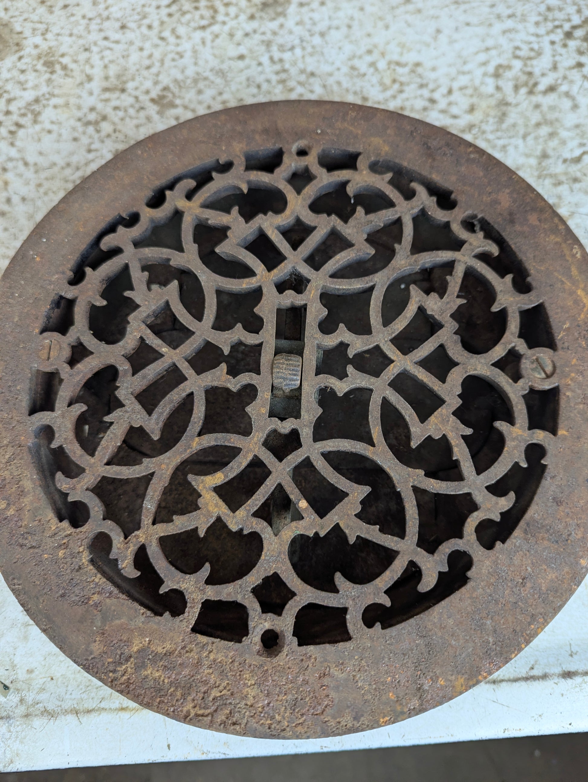 Vintage Cast Iron Round Register - view 2