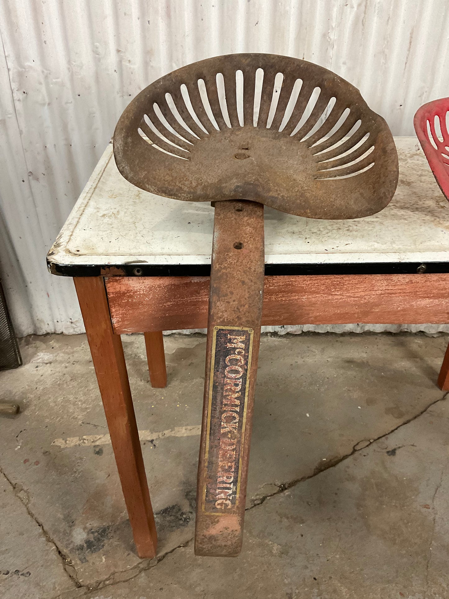 Vintage Cast Iron Tractor Seat