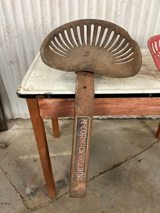 Vintage Cast Iron Tractor Seat
