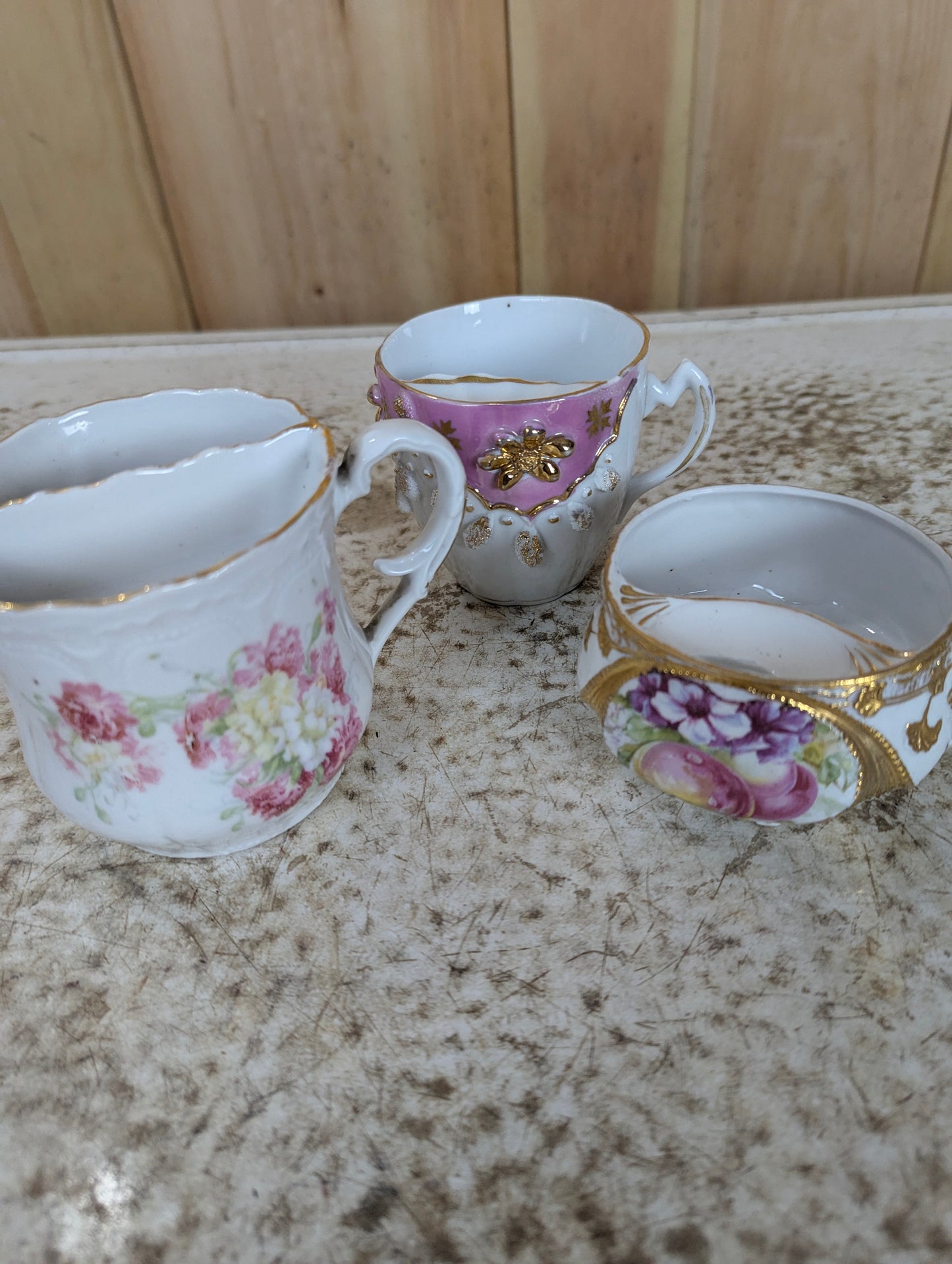 Vintage Ceramic Moustache Cups - view 2