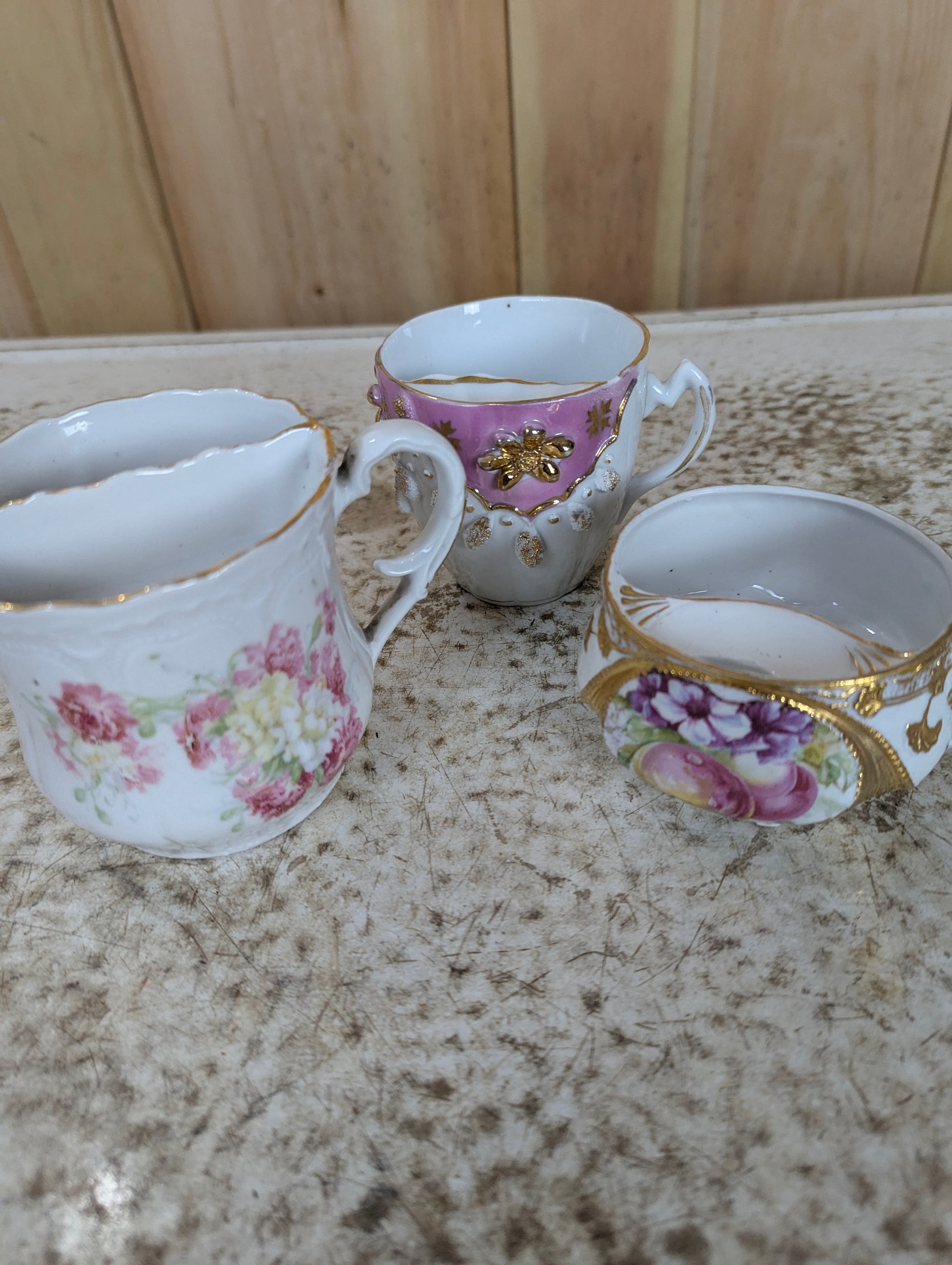 Vintage Ceramic Moustache Cups - view 2
