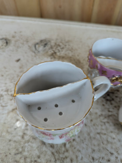 Vintage Ceramic Moustache Cups - view 3
