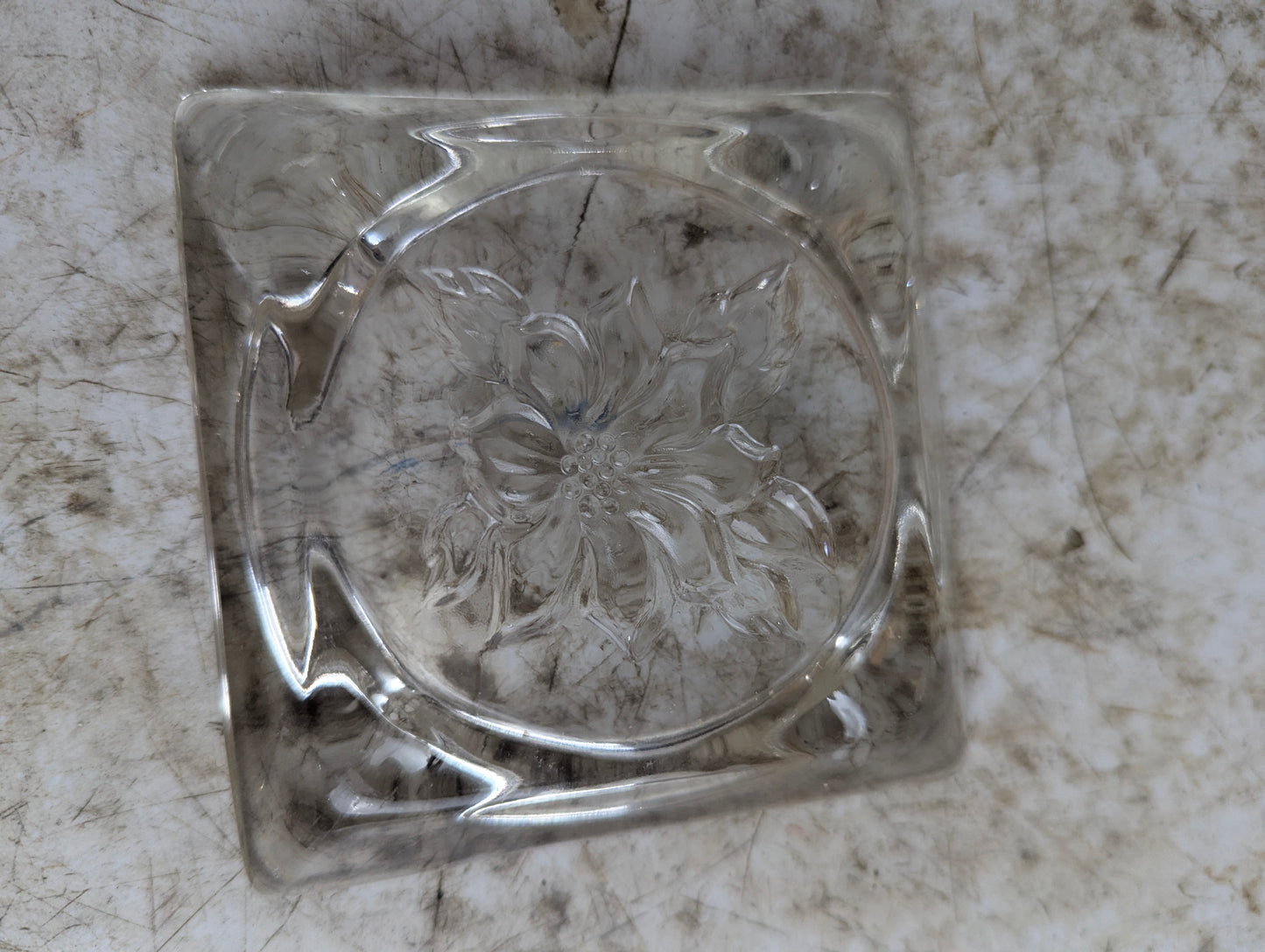Vintage Christmas Glass Ashtray - view 2