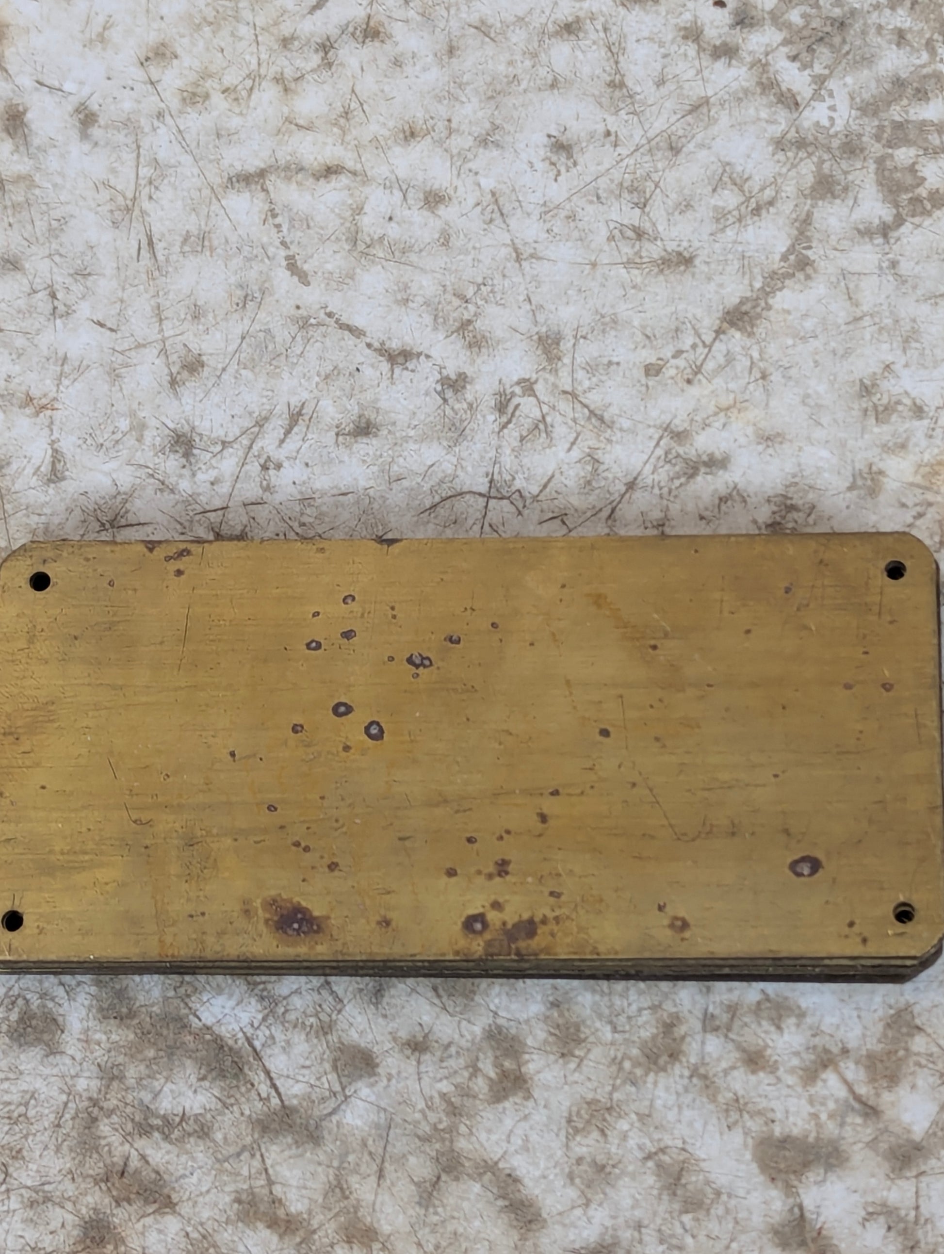 Vintage Chrysler Industrial Engine Brass Blank Nameplate - view 4
