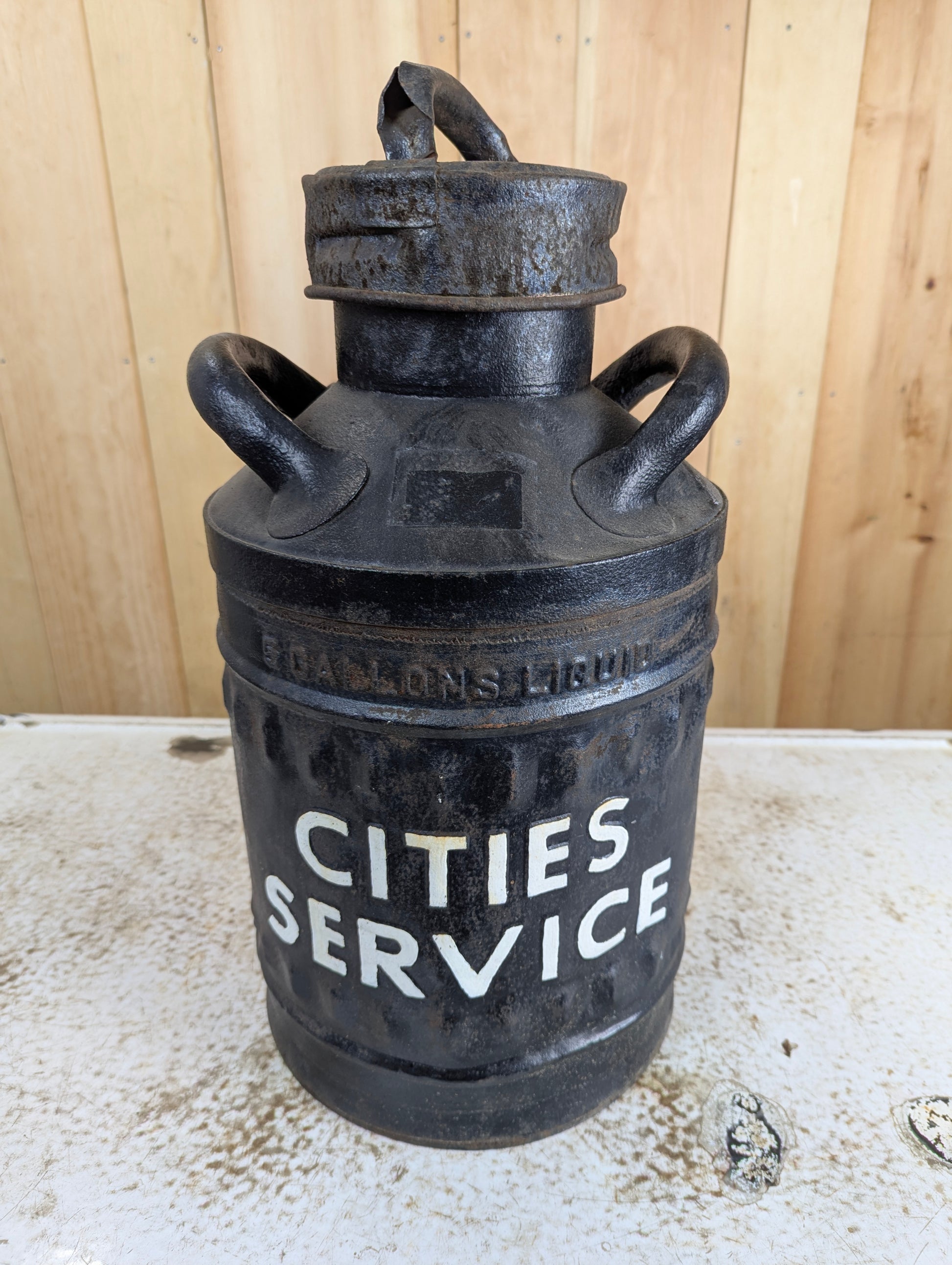 Vintage Cities Service 5 Gal Oil Can