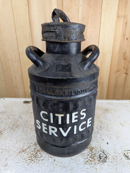 Vintage Cities Service 5 Gal Oil Can