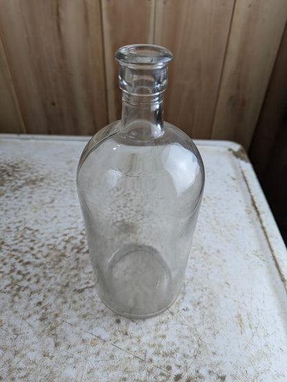 Vintage Clear Glass Chemical Bottle - view 2