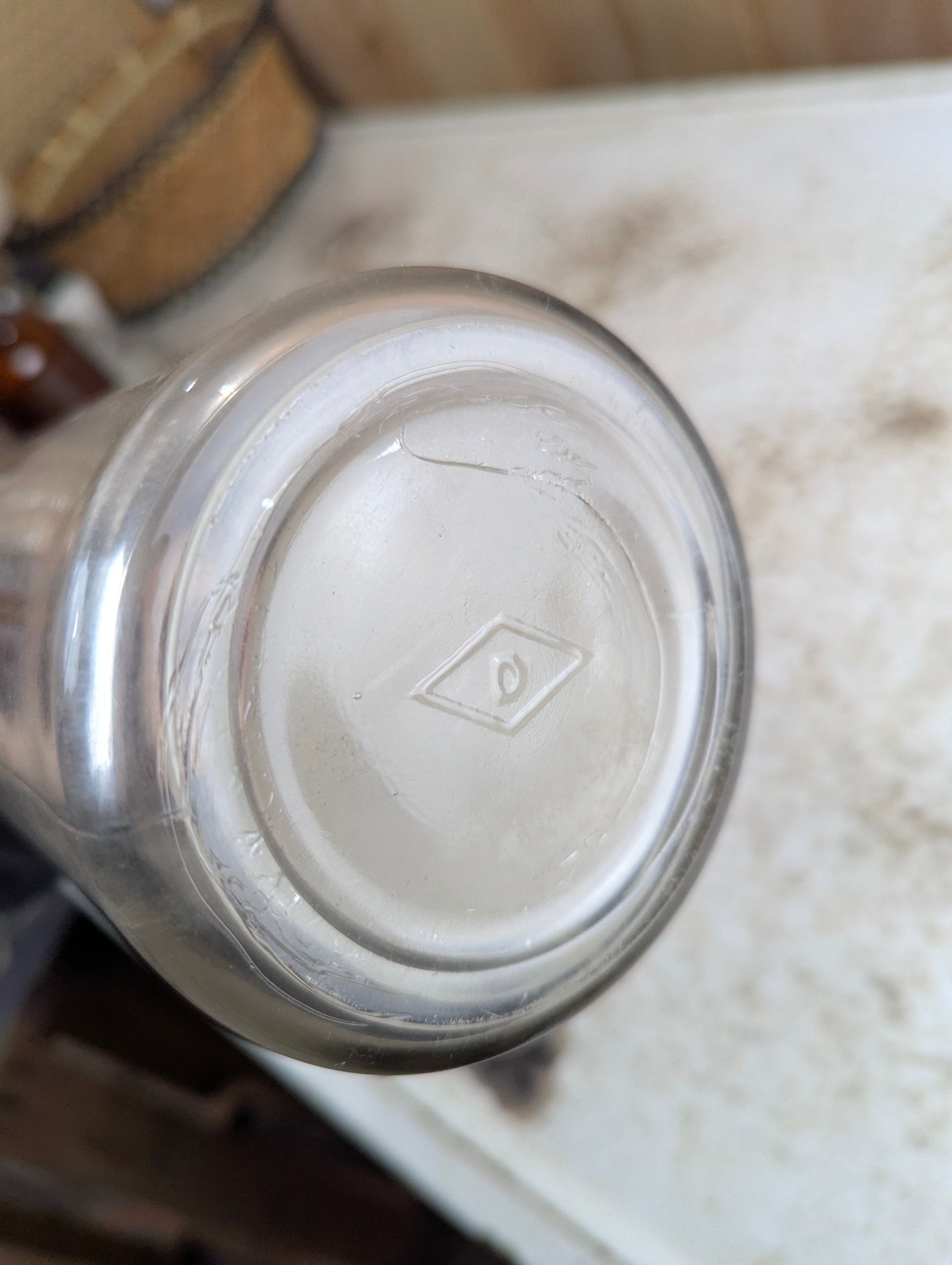 Vintage Clear Glass Chemical Bottle - view 3