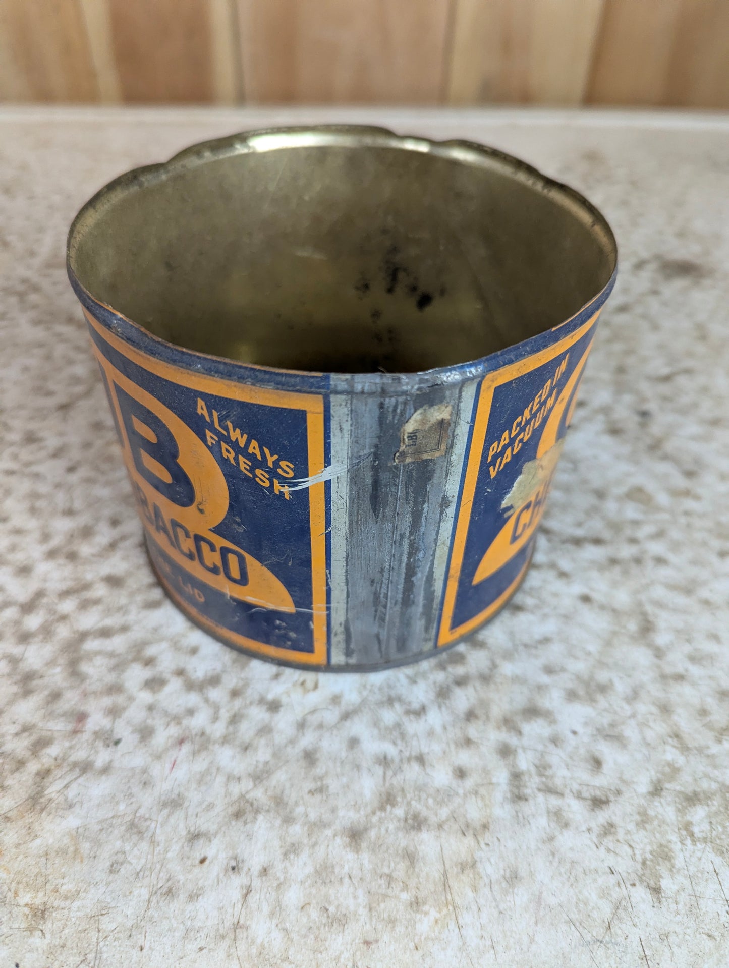 Vintage Club Chewing Tobacco Tin Can (no lid) - view 3