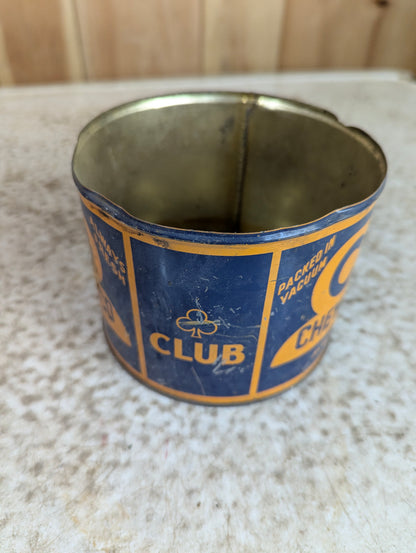 Vintage Club Chewing Tobacco Tin Can (no lid) - view 4