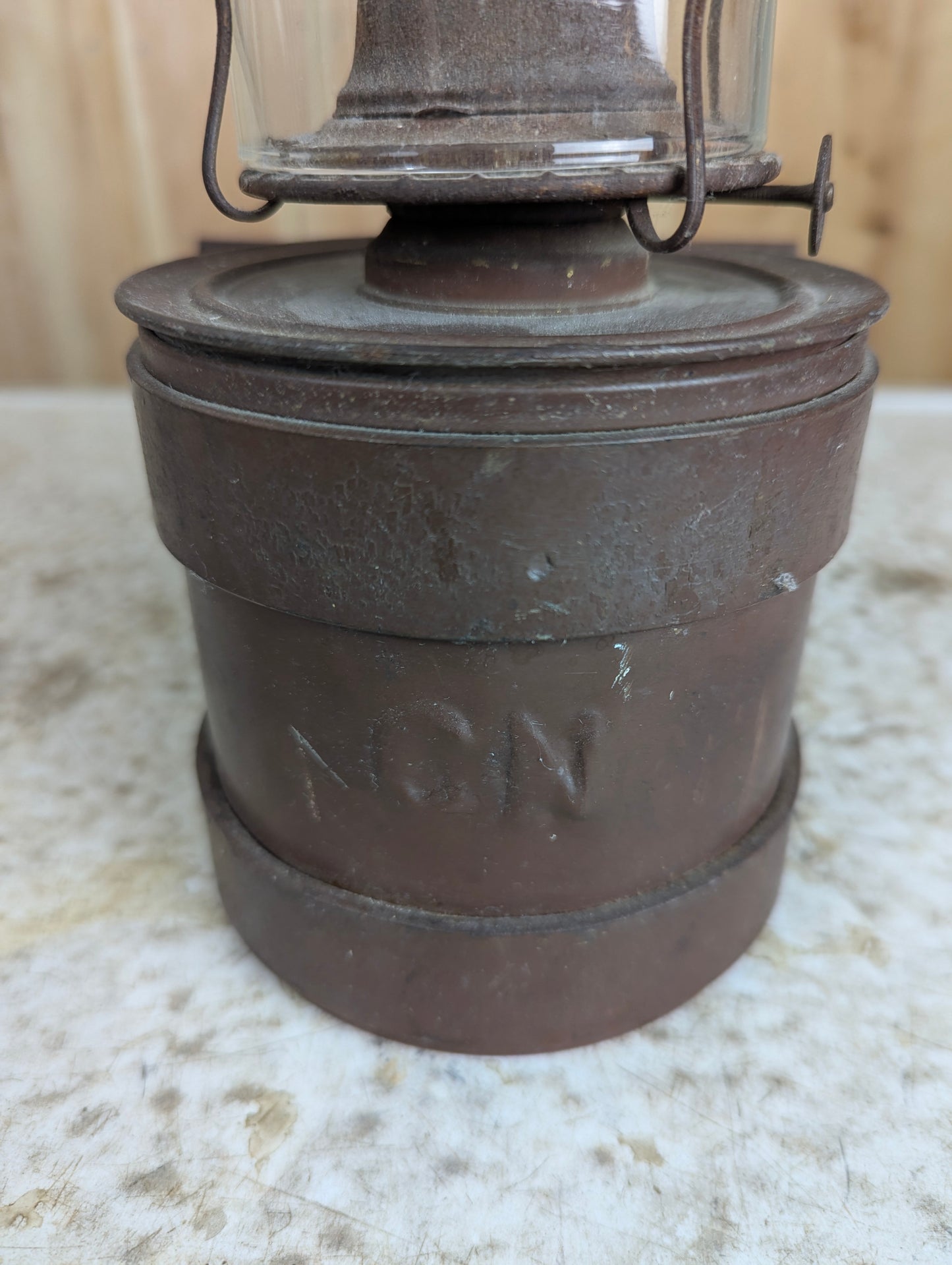 Vintage CN Wall Mounted Oil Lamp - view 2