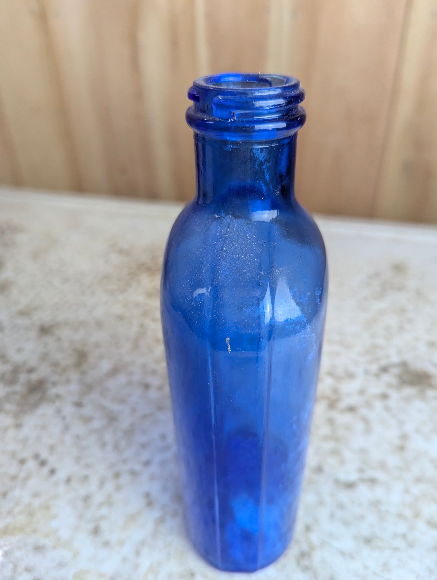Vintage Cobalt Blue Milk of Magnesia Bottle - view 2