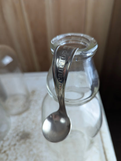 Vintage Cream Top Milk Bottle with Cream Separator Spoon - view 2