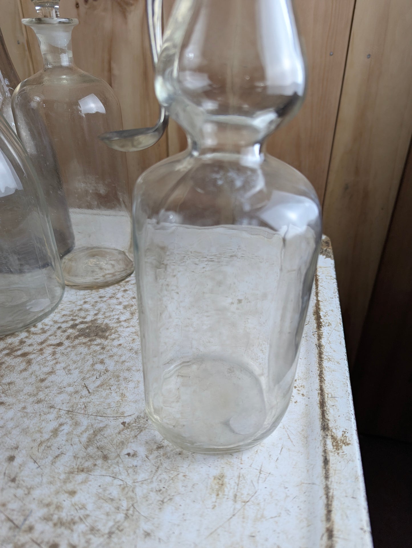 Vintage Cream Top Milk Bottle with Cream Separator Spoon - view 4