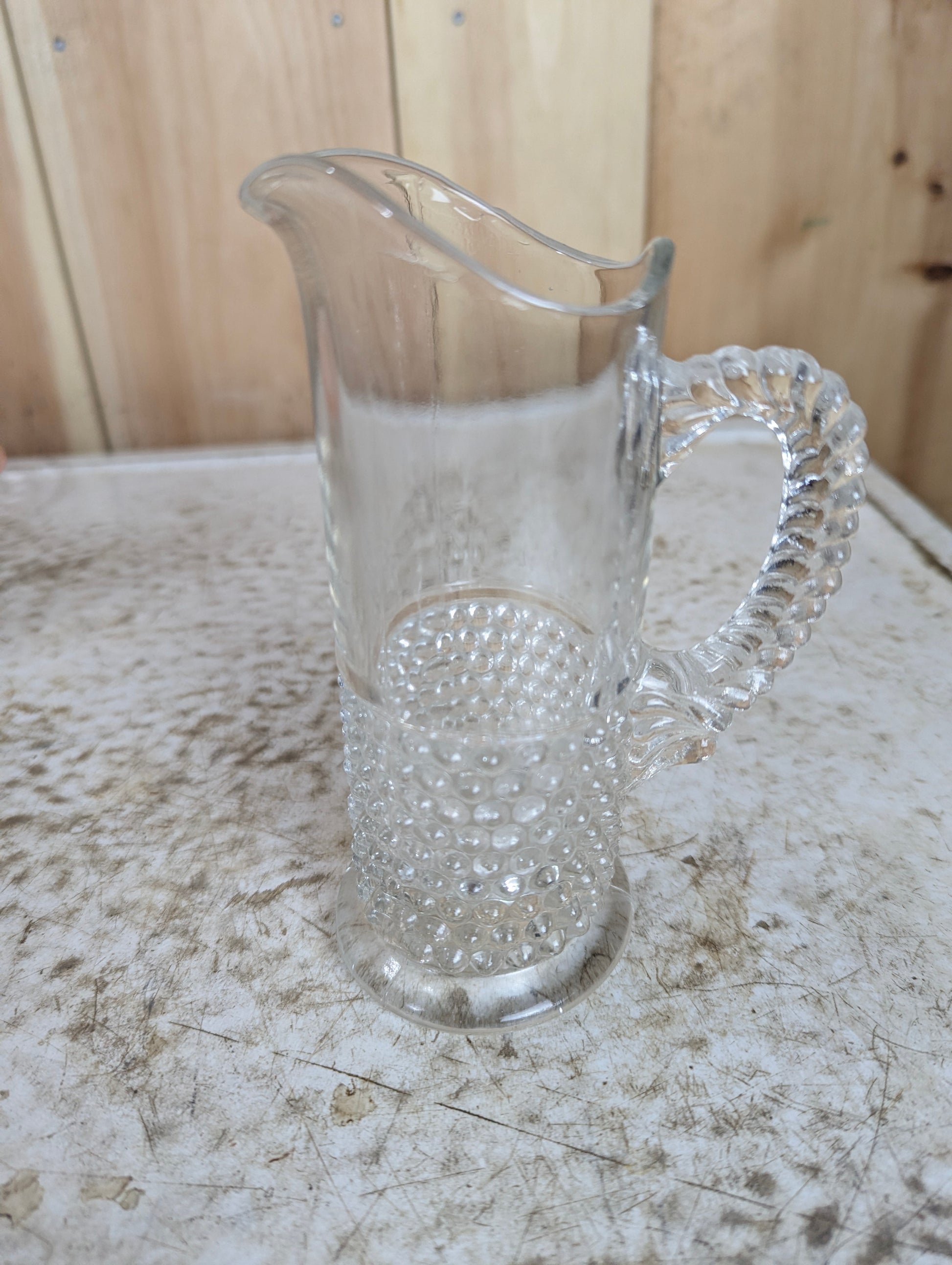 Vintage Dewdrop Style Hobnail Creamer