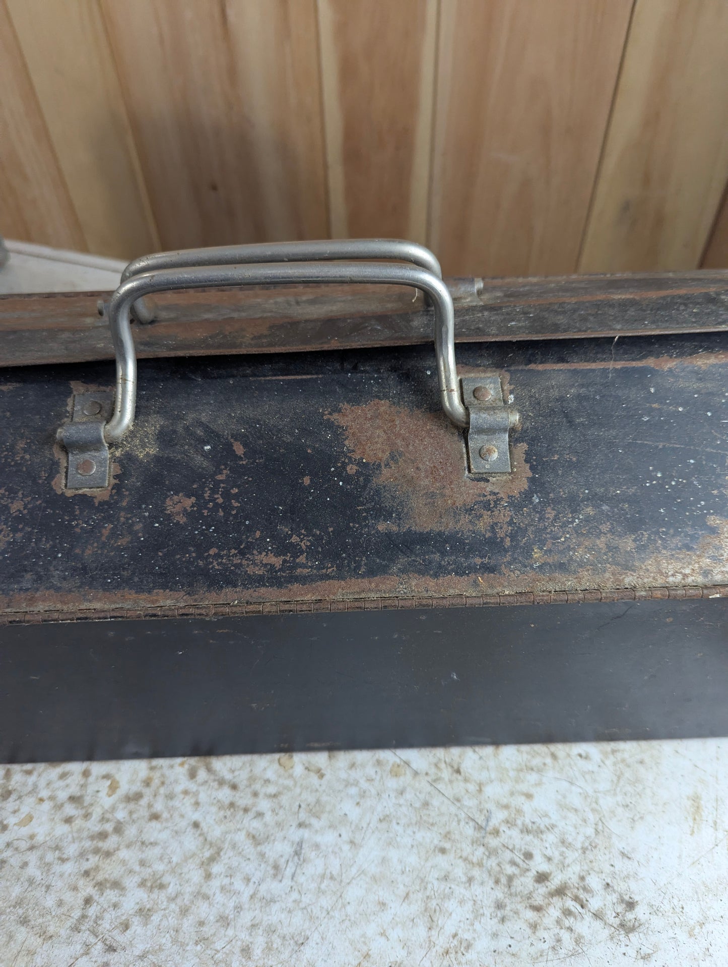 Vintage Double Door Top Load Metal Tool Box - view 2