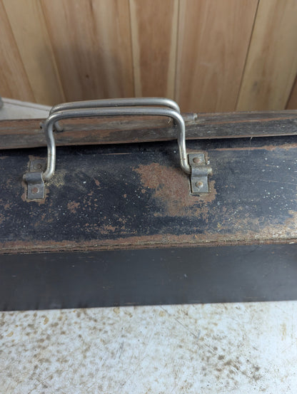 Vintage Double Door Top Load Metal Tool Box - view 2