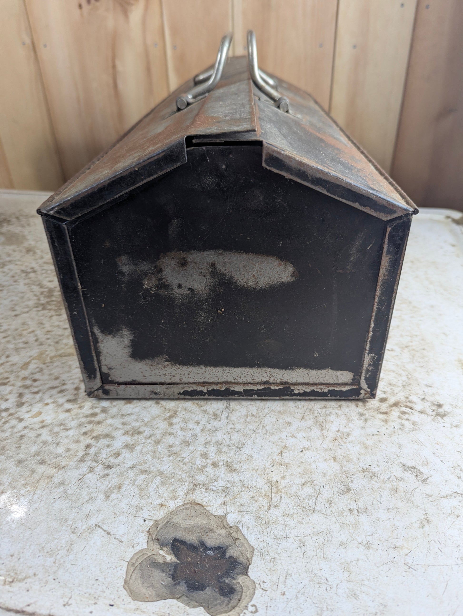 Vintage Double Door Top Load Metal Tool Box - view 3