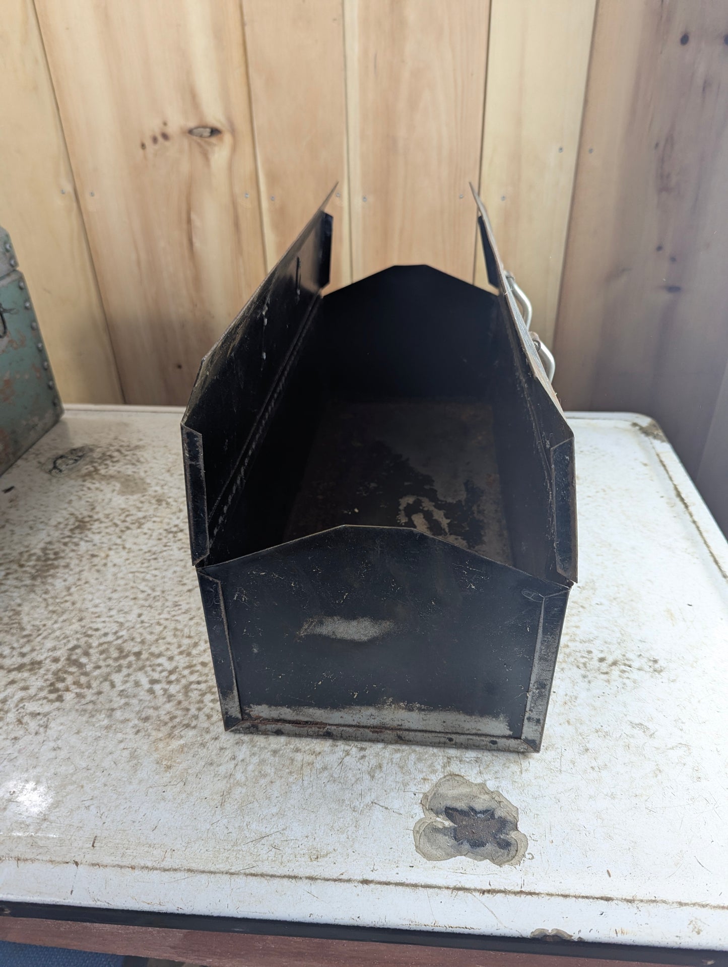 Vintage Double Door Top Load Metal Tool Box - view 4