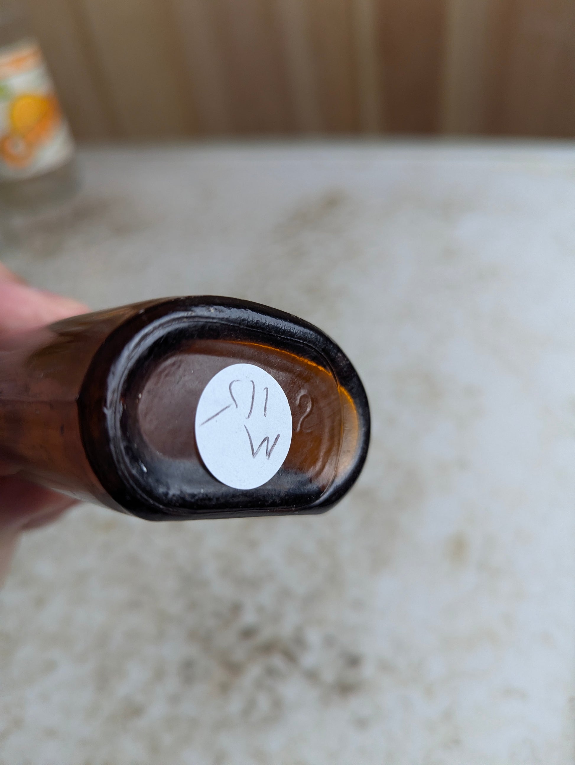 Vintage Douglas Egyptian Liniment Amber Glass Bottle - view 4
