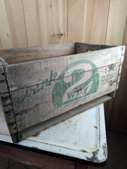 Vintage Drink 2-Way NuGrape Soda Wood Crate